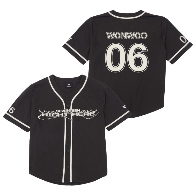 KPOP SEVENTEEN RIGHT HERE Uniform Jersey T-shirt Men's and Women's