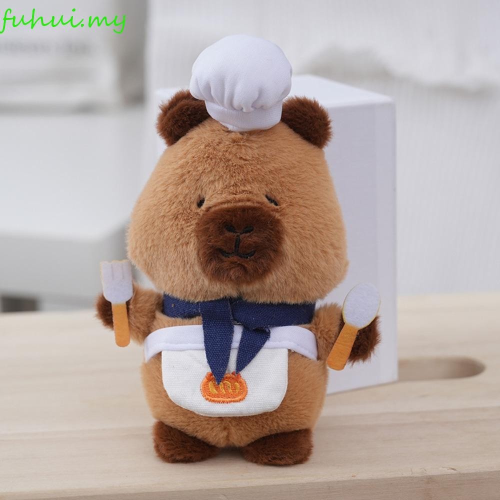 FUHUI Capybara Plush Keyring, Funny Cook Capybara Plush Pendant ...