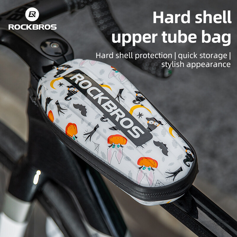ROCKBROS Bicycle Hard Shell Upper Tube Bag 1L Big Capacity Wear ...