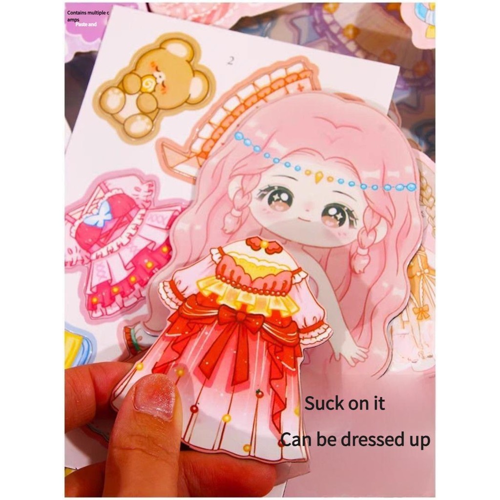 Princess change magnetic stickers Girls and children diy refrigerator ...