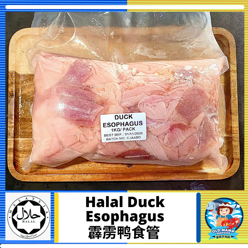 Halal Duck Esophagus / 霹雳鸭食管 (1kg +-/pack) Esofagus (Tekak) Itik Halal ...