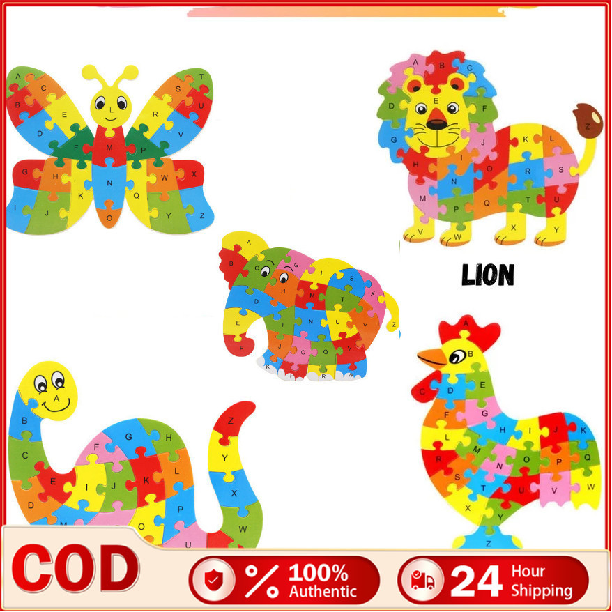 Animals Shape ABC Puzzle For Kids Puzzle A to Z Spelling Games English ...