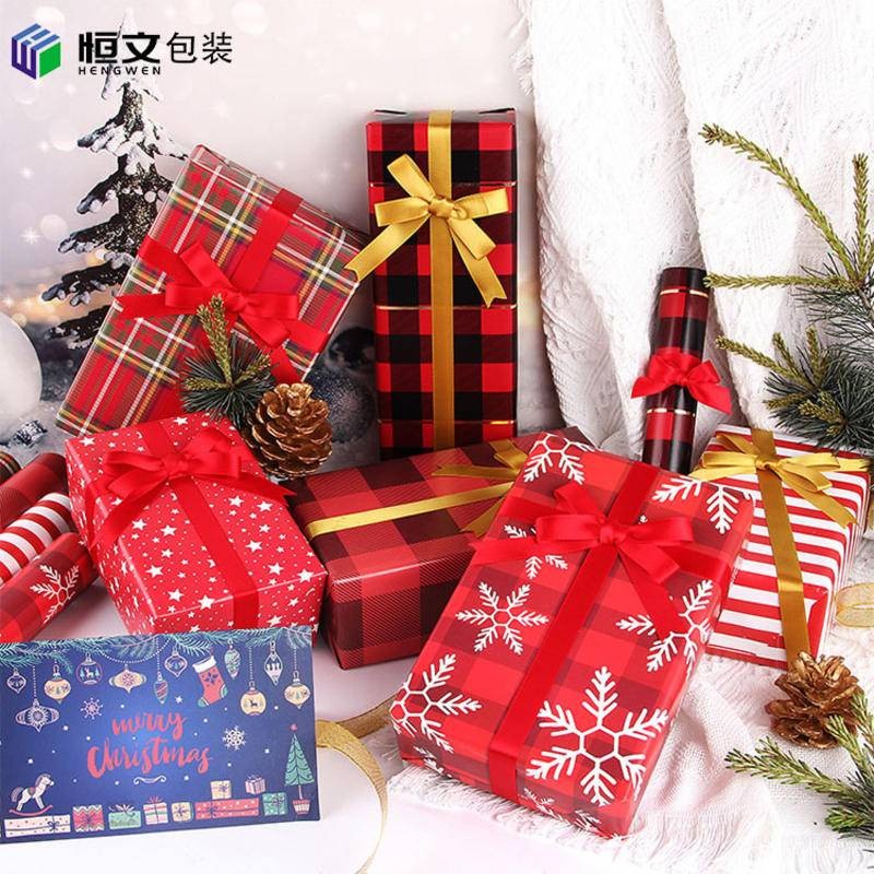 Red Checkered Gift Wrappers New Year Valentine's Day, Birthday Gift Box ...