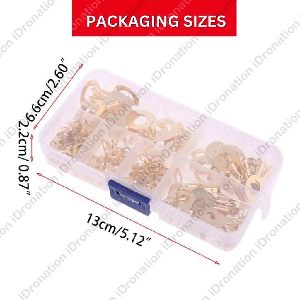 150PCS Electrical Wire Ring Cable Lugs Terminals Crimp Connector M3 M4 ...