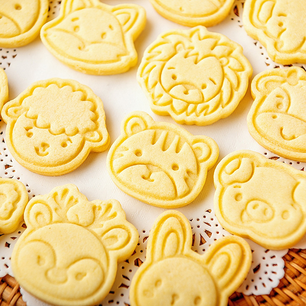 Cartoon Animals 3D Cookie Molds Fondant Cutter DIY Baking Decorating ...