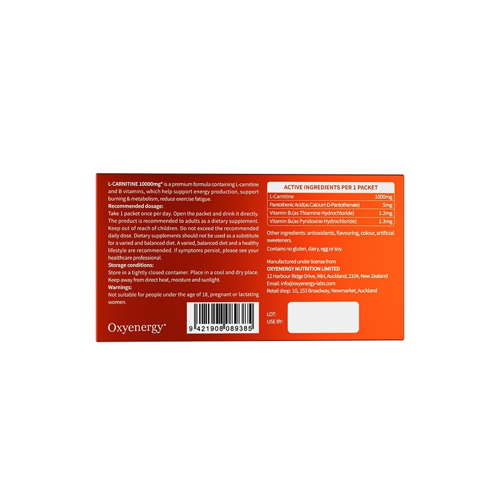 Oxyenergy L-Carnitine Drink 10000mg