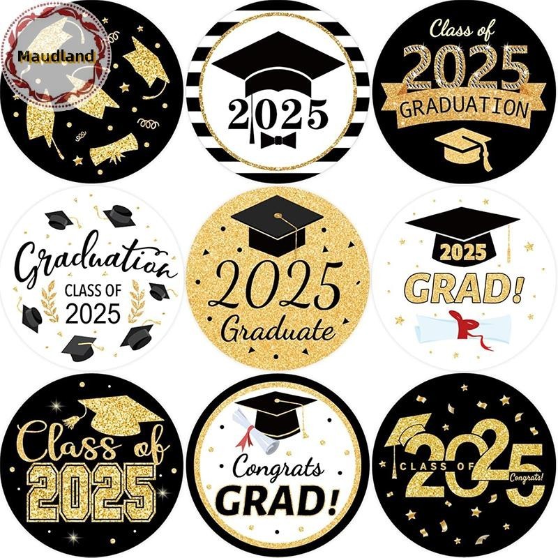 Maudland Graduation Stickers Class Of 2025 500Pcs Grad Favor Label ...
