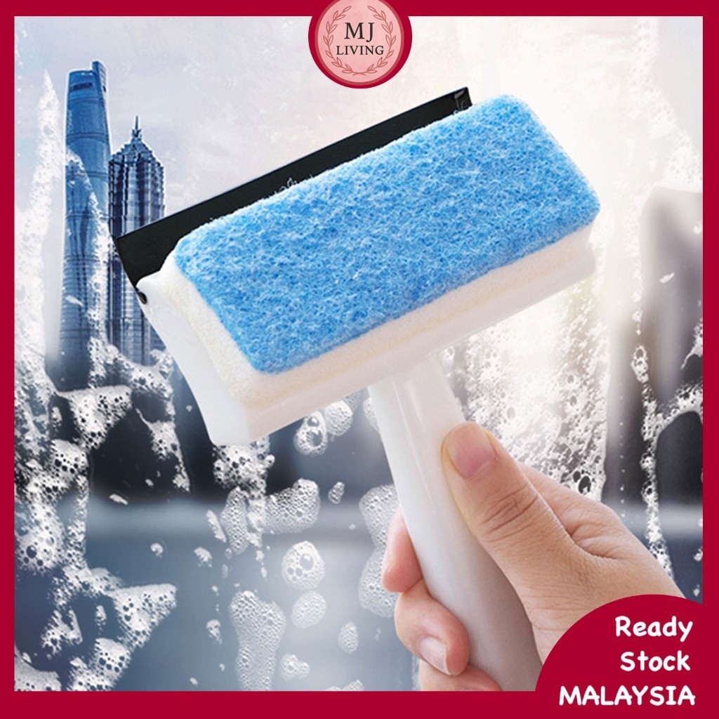 Double Sided Glass Cleaning Sponge Brush Window Glass Wiper Washing ...