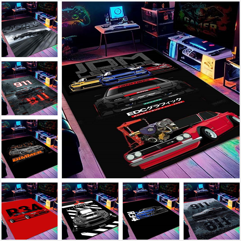 GTR JDM Racing Simulator Car Supercar Fashion Printed Carpet Boys ...