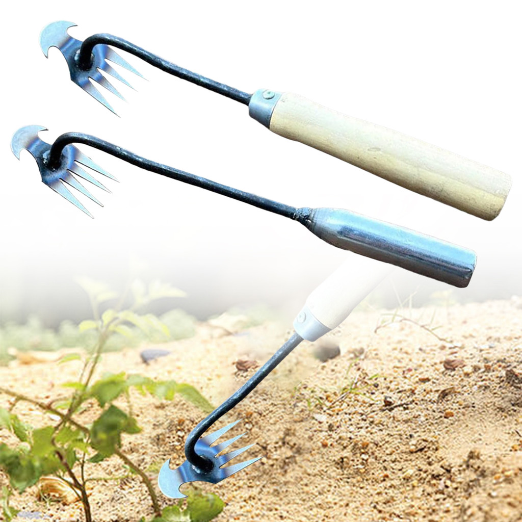 【Brighthor】2-in-1 Garden Rake and Weed Puller Shovel Manual Rooting ...