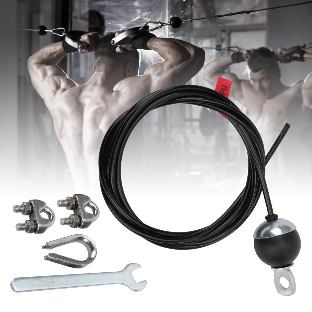 Fitness Pulley Cable Gym Wire Rope Easy Install with Stainless Steel ...