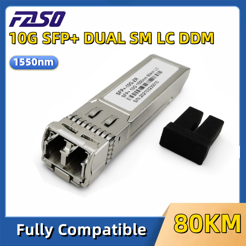 10G SFP+ Module Optical Fiber Transceiver 1550nm 80KM Single-mode ...