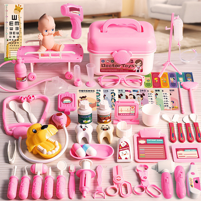 Children Little Doctor Toy Set Girl Tools Medical Box Baby Role-Playing ...