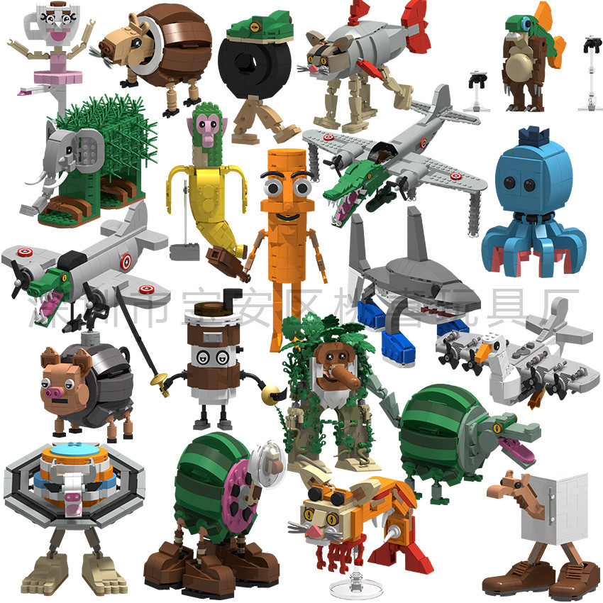 Bloques De Construcción Tung Tung Tung Sahur – Figura Coleccionable Bombardiro Crocodilo – Animal Italiano De Plástico Para Decorar Y Jugar