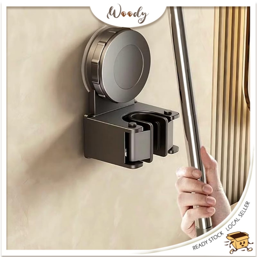 【Woody】Suction Cup Mop Holder Thickened Drill-Free Broom Holder ...