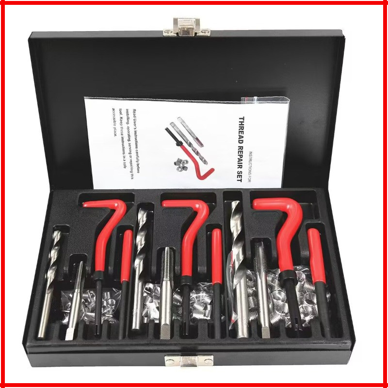 88-piece spiral repair tool tap drill bit set hand-use self-tapping ...