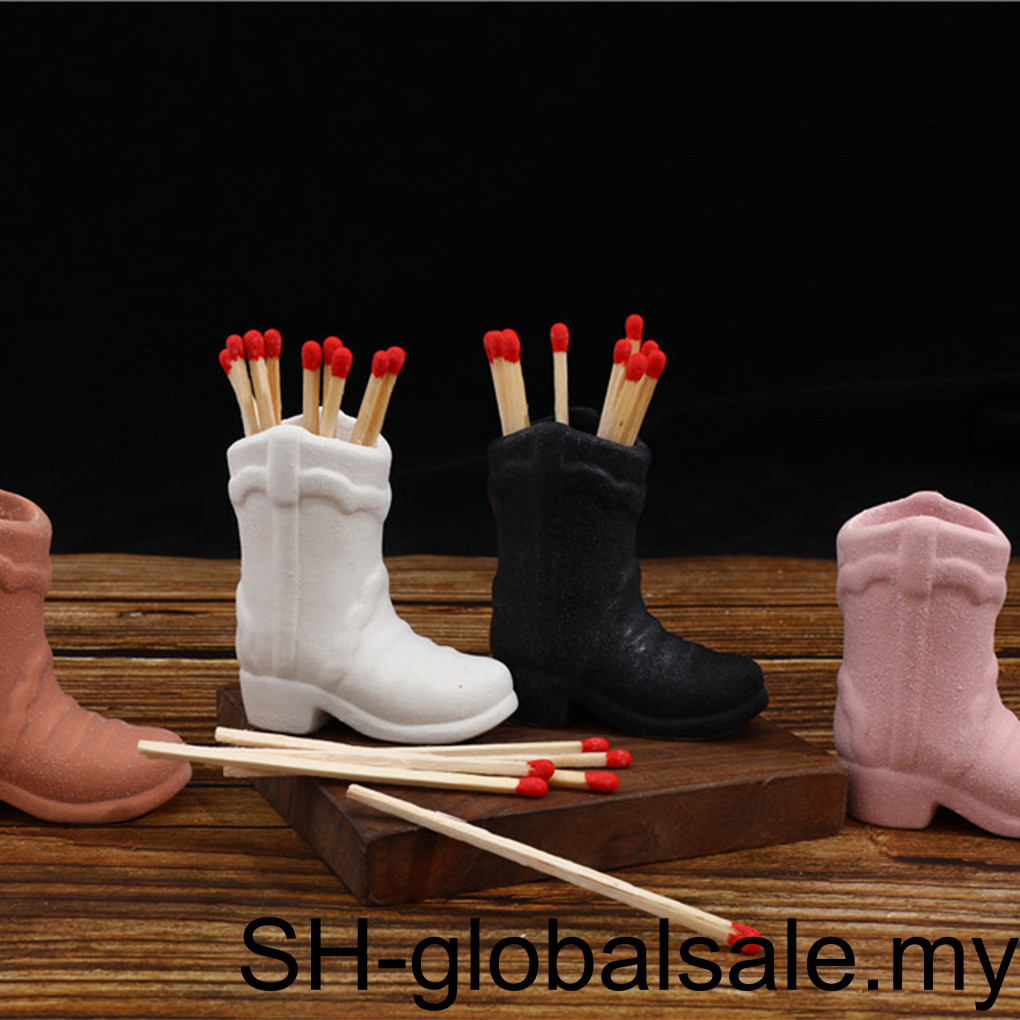 Creative Cowboy Boot Matchstick Holder Durable And Beautiful Lidless ...