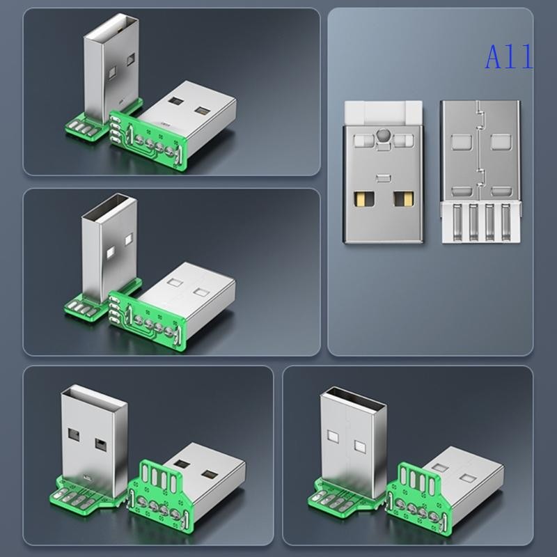 All USB 4Pin Type C 5Pin PCB Mount Socket Connector Port 90 Degree ...