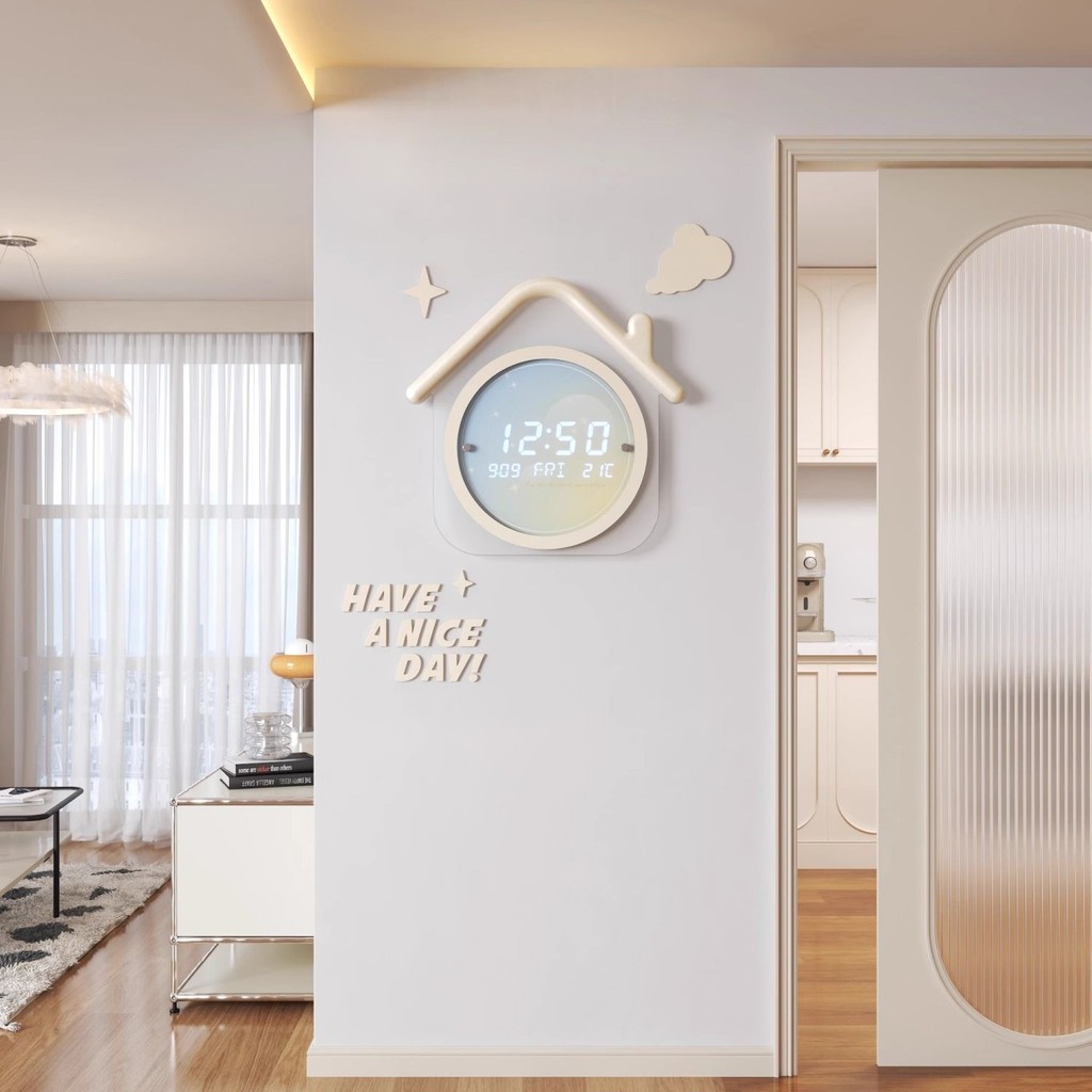 Meishida Living Room Electronic Clock Wall Clock Digital Display ...