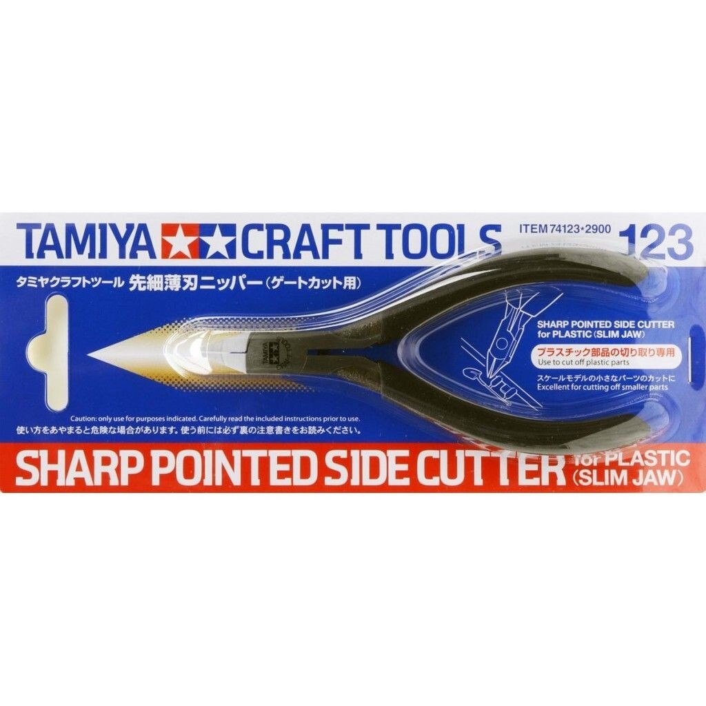 thumbnail image 2 of Tamiya 74123 Sharp Pointed Side Cutter For Plastic - Slim Jaw, Precision Sprue Cutter 2 of 6