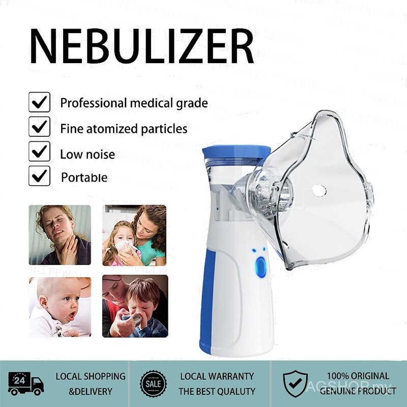Nebulizer Portable Rechargeable Handheld Asma Inhaler Mesin Sembur ...