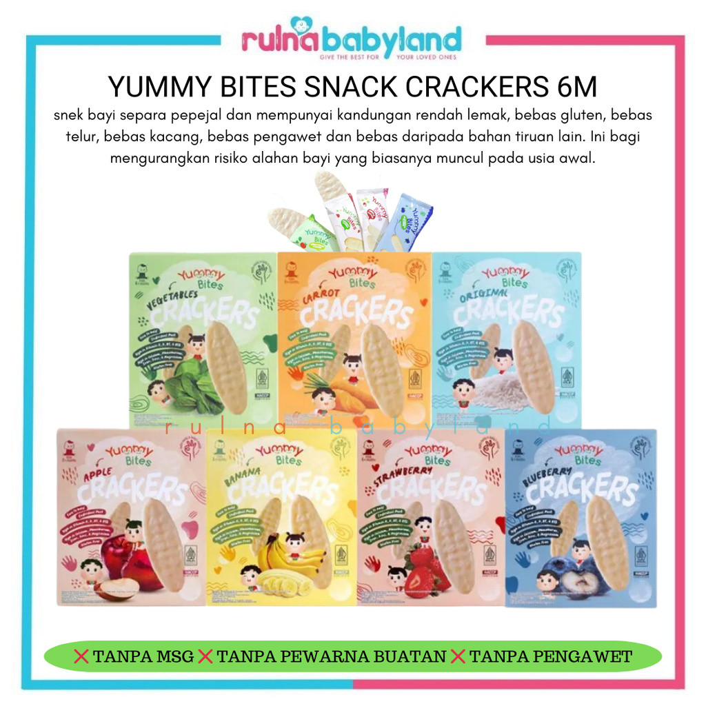 YUMMY BITES CRACKERS SNACK BABY 6M+ | Shopee Malaysia