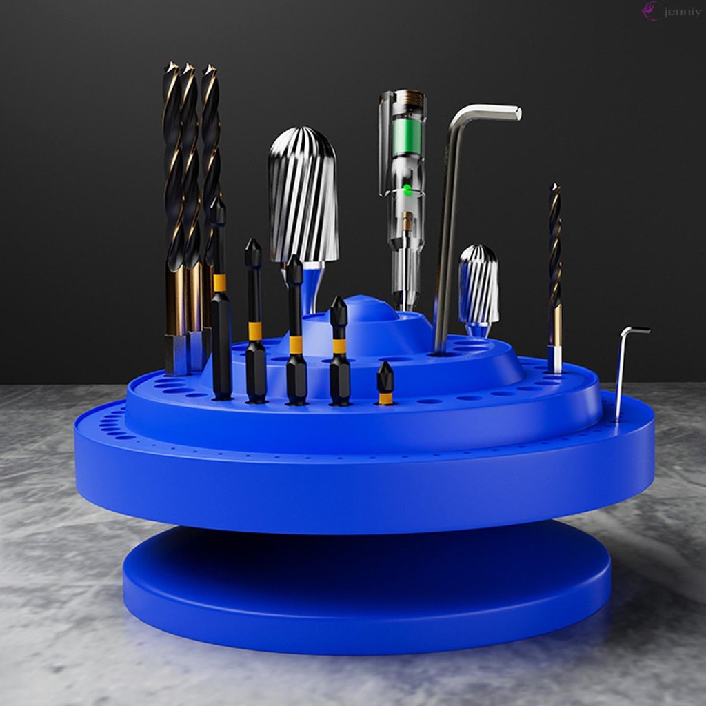 Drill Bit Storage Case Stand 360 Degree Rotary Plastic Household Tool ...