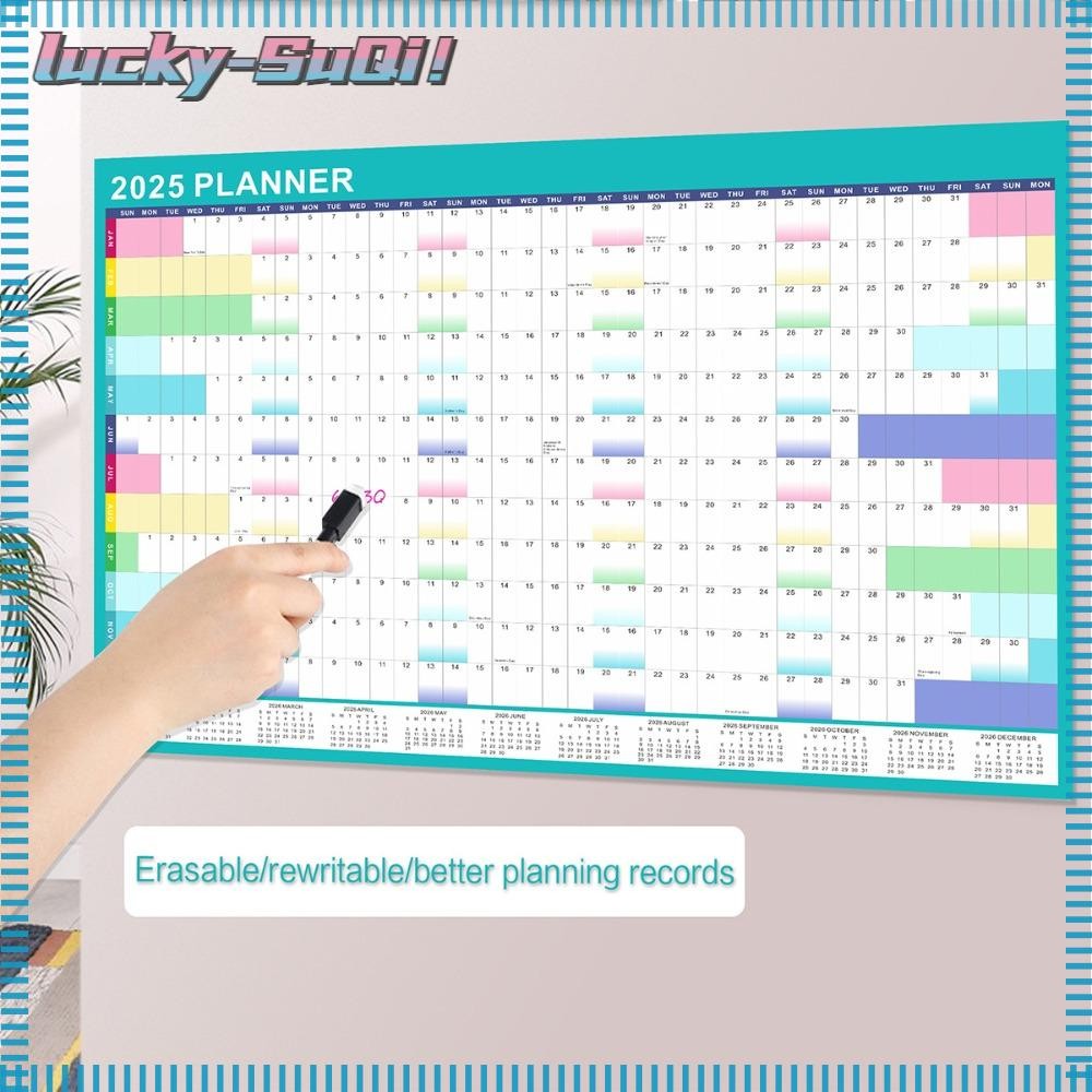 LUCKYSUQI Plan Daily Calendar, Erasable Multipurpose Planning Wall