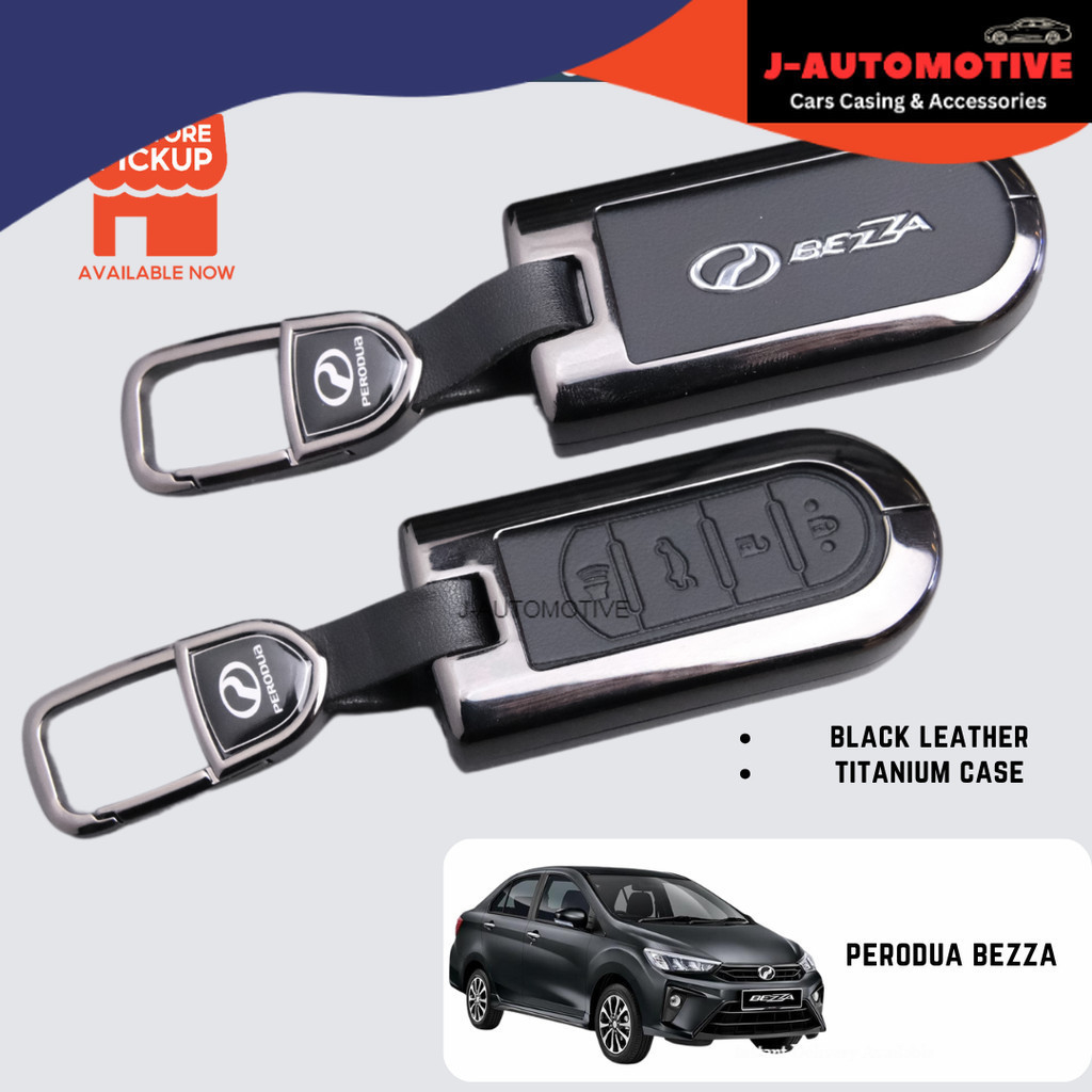 PERODUA Bezza 2016 - 2025 Leather + Titanium Keyless Remote Car Key ...