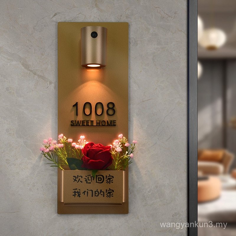 Rechargeable Induction Light Flower Arrangement Luminous House Number ...