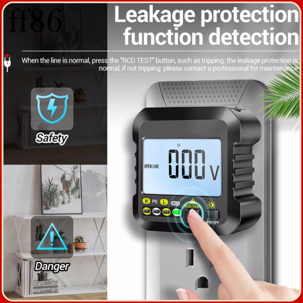 10/16A Digital Display Socket Tester Home Leakage Testing Detector ...