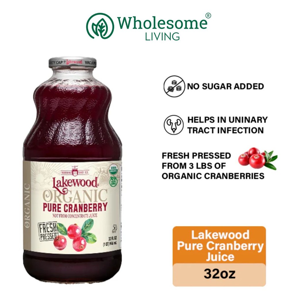 Lakewood Organic Pure Cranberry Juices (32oz) | Shopee Malaysia