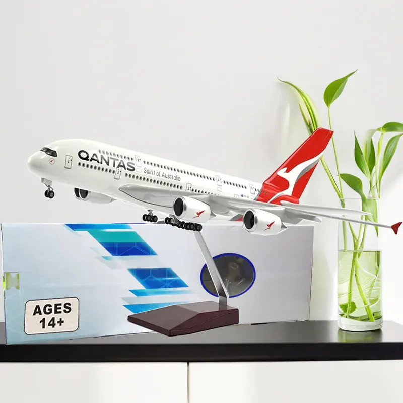 Diecast Resin 1/160 Scale 46cm A380 AirBus Passenger Aircraft Australia ...