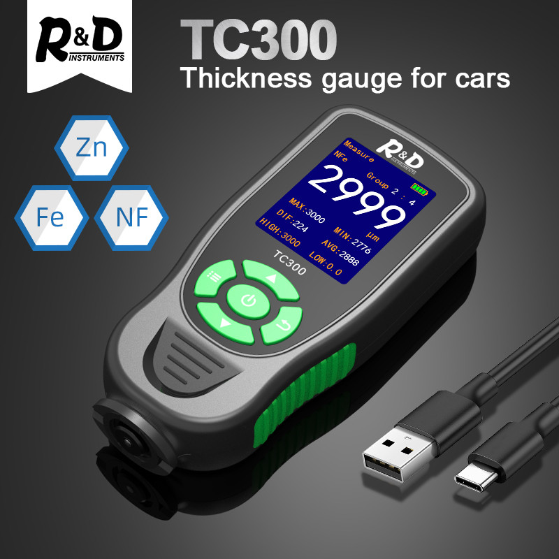 R&D TC300 Coating Thickness Gauge for Car Digital Meter Tool Automotive ...