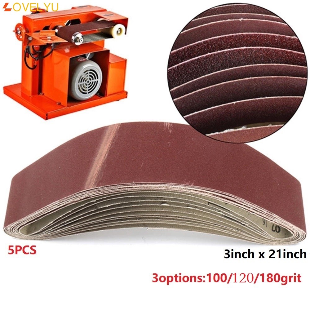 75 x 533mm 3*21inch Alumina Sand Belt For 75mm / 3 Inch Wide Electric ...