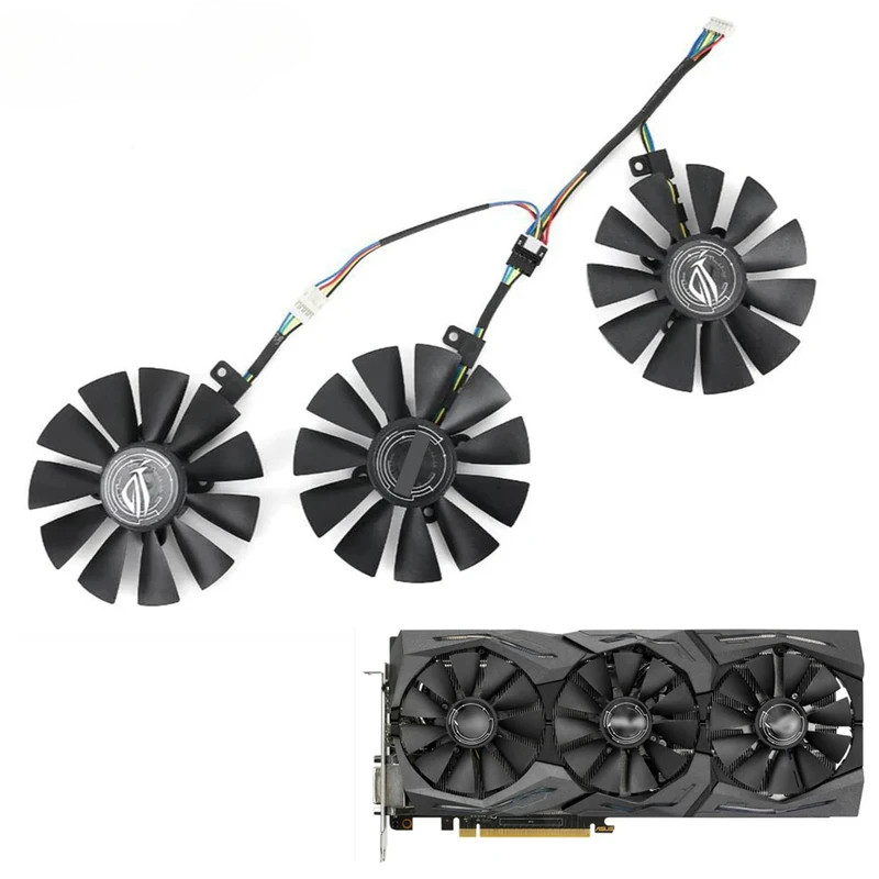 Ventola Di Ricambio T129215SU/T129215SM Per ASUS GTX1060 1070 1080 ROG - Foto 2