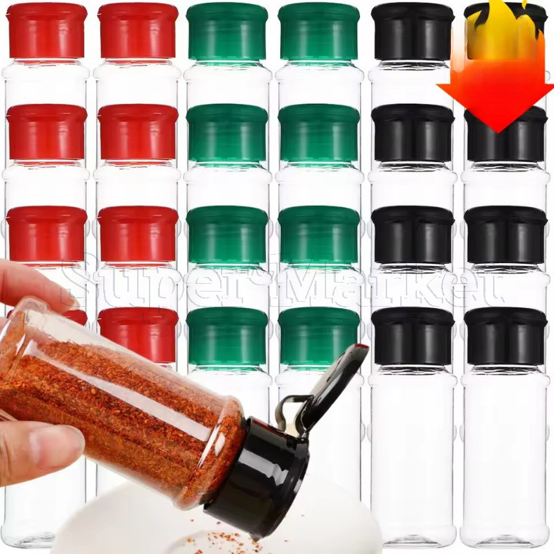 PET Seasoning Sprinkle Bottle - Leak-proof, Refillable - Condiment ...