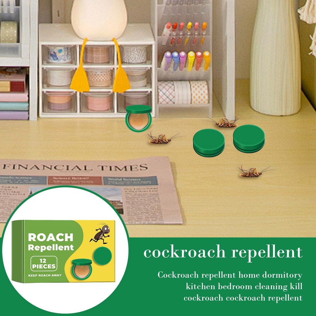 12PCS Cockroach Repellent Cockroach Bait Gel Traps Roach Control Trap ...