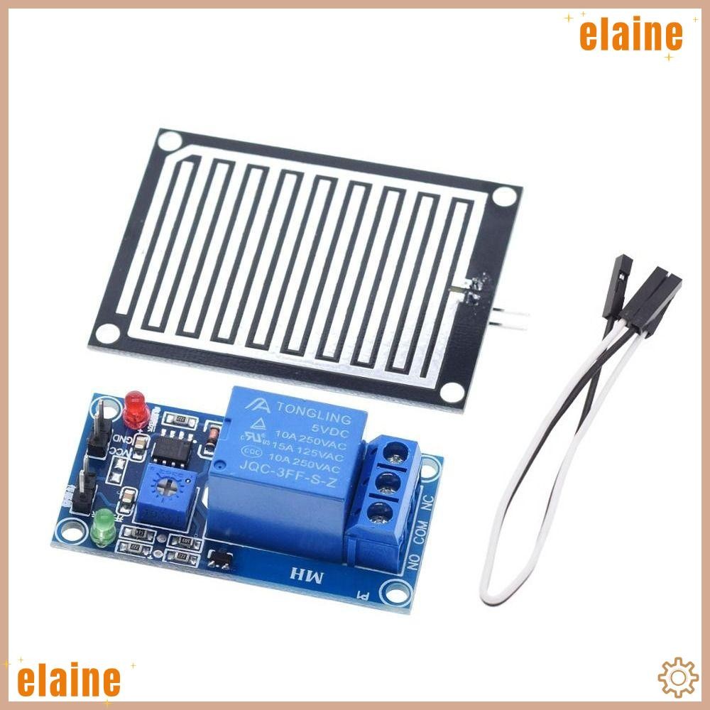 ELAINE2 Rain Dectection Module, Adjustable 12V Raindrops Sensor, with ...