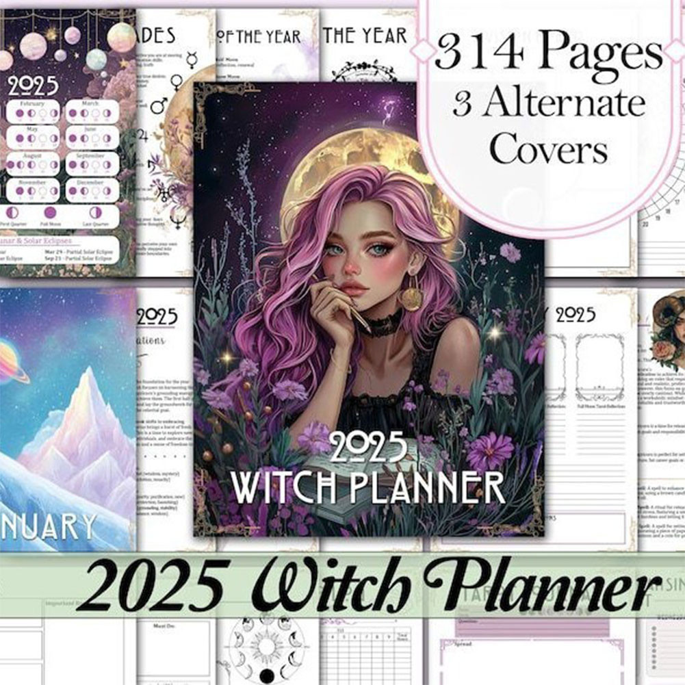 11X8 Inch Witches 2025 Calendars Planner with Tabs 2025 Weekly