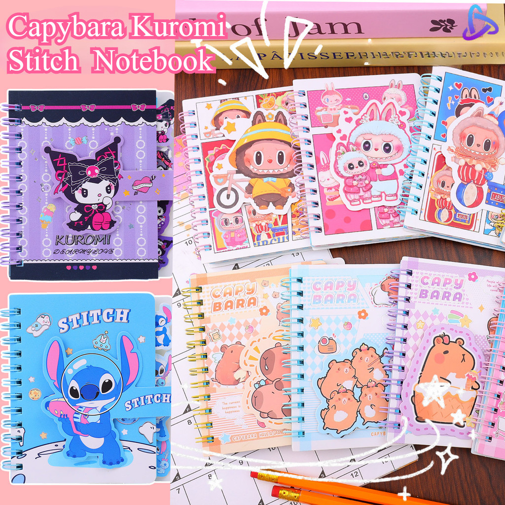 Mini Capybara Memo Book - Crayon Shin Chan Kuromi Stitch Primary School ...