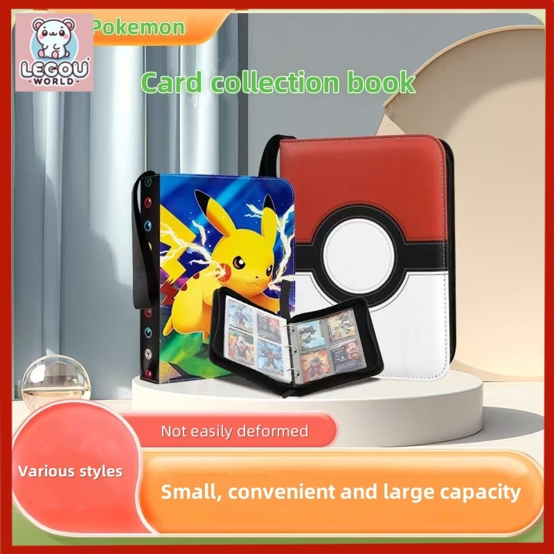 24h400PCS Card Pokemon Album Book Anime Game Binder Pokmon cards Zipper  Collection Folder Kids Toys Gift | Shopee Malaysia