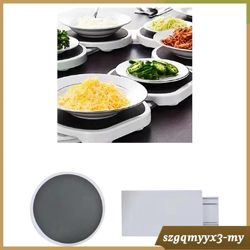 [ Lazy Organizer with Straight Track Round Tray Storage Rotating Plate ...