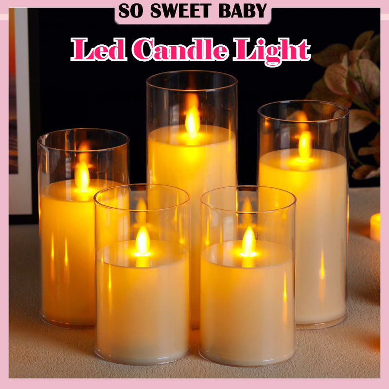 Led Candle Light Flameless Electric Lighting Night Lamp Christmas ...