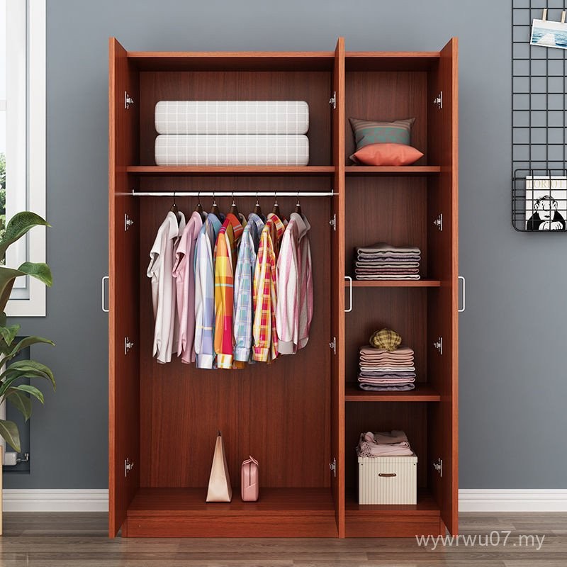 Wardrobe Simple Modern Rental Room Household Bedroom Solid Wood Simple ...
