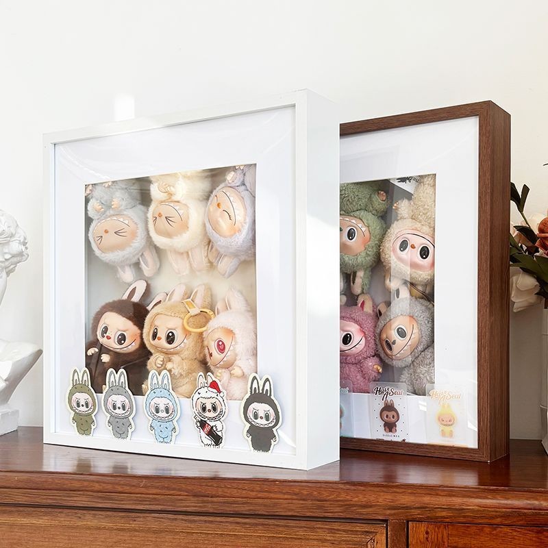 [Ready Stock] Hollow Photo Frame labubu Display Box Sitting Macaron ...