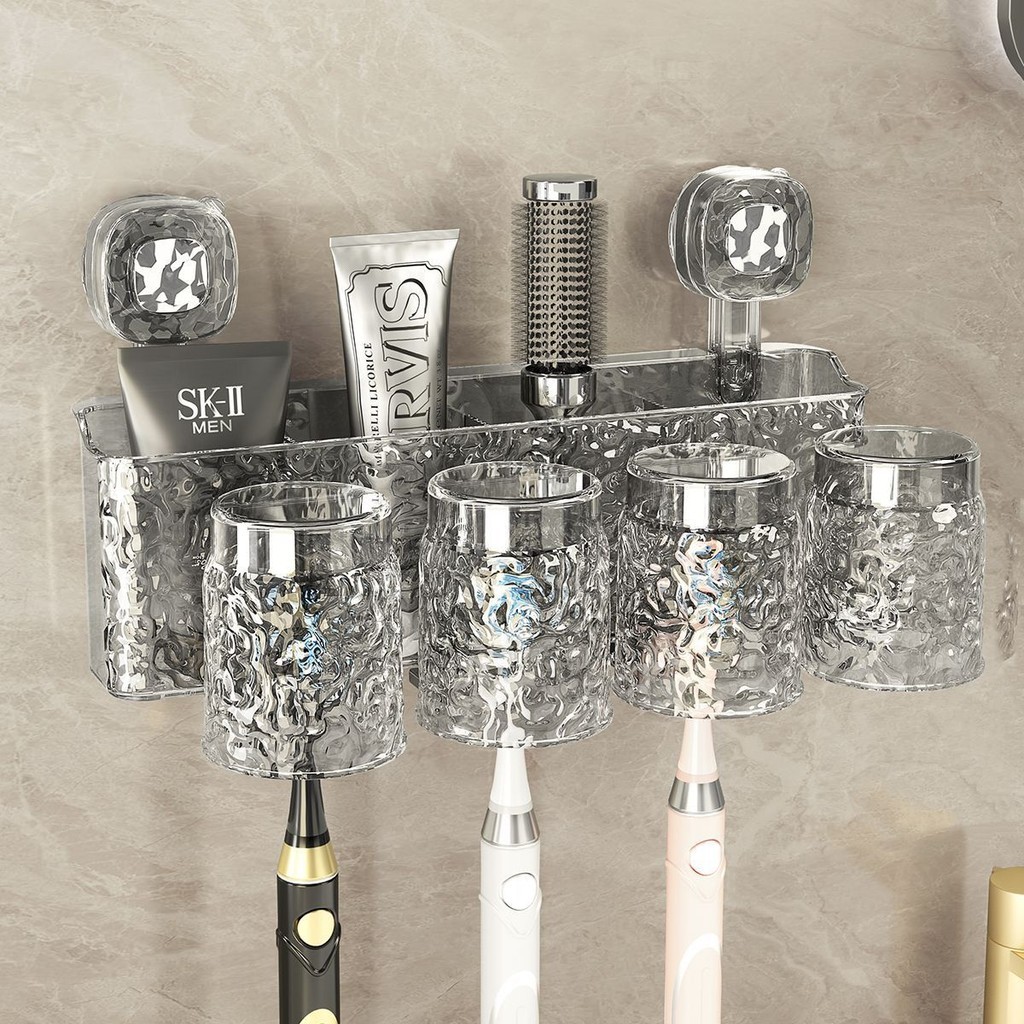 Toothbrush Rack Without Punching Bathroom Suction Cup Toothbrush Rack ...
