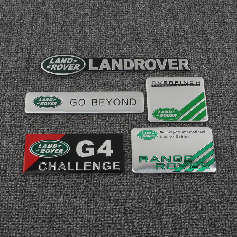 Aluminium Logo Land Rover Emblem Car Metal Sticker Rear Trunk Fender ...