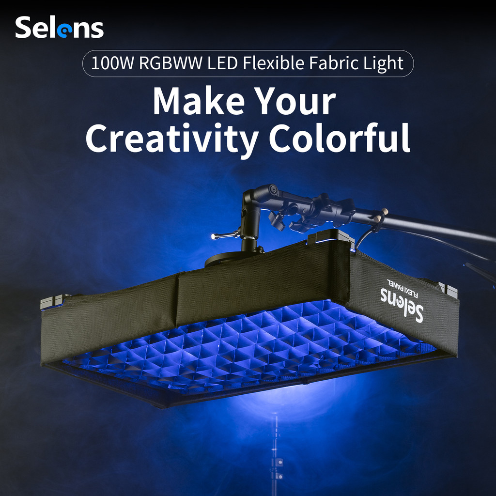 selens 100W RGBWW LED Flexible Fabric Light for Live Broadcast
