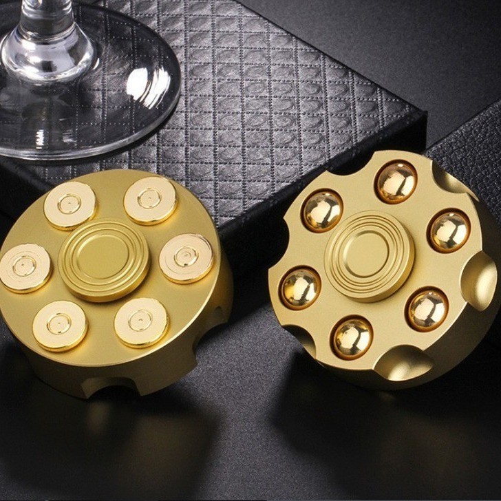 Revolver Bullet Rotating Fingertip Toy All-Metal Gyro Children's Toy ...